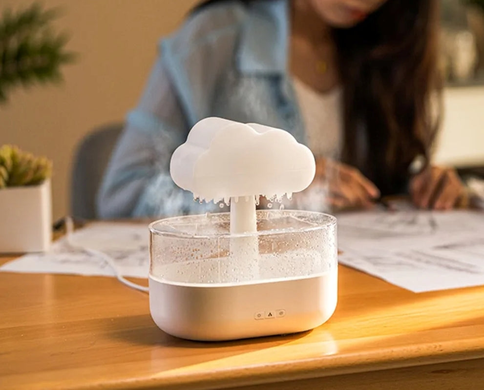 7 Color Led Light Aromatherapy Rain Cloud Humidifier With Raining Water Drop Sound Essential Oil Diffuser™