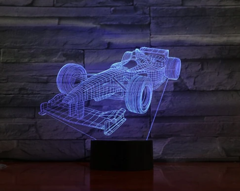 Car Night Light, Racing Car 3D LED Illusion 7 Color Lamp™