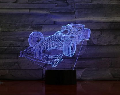 Car Night Light, Racing Car 3D LED Illusion 7 Color Lamp™