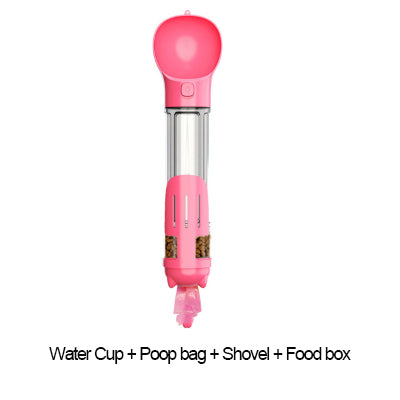 3 In 1, Portable Cat Dog Water Bottle, Food Feeder Drinker & Poop Dispenser™