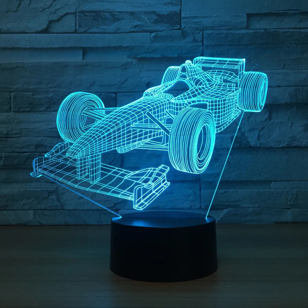 Car Night Light, Racing Car 3D LED Illusion 7 Color Lamp™