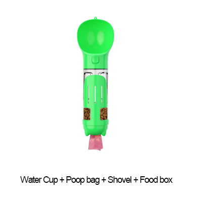 3 In 1, Portable Cat Dog Water Bottle, Food Feeder Drinker & Poop Dispenser™